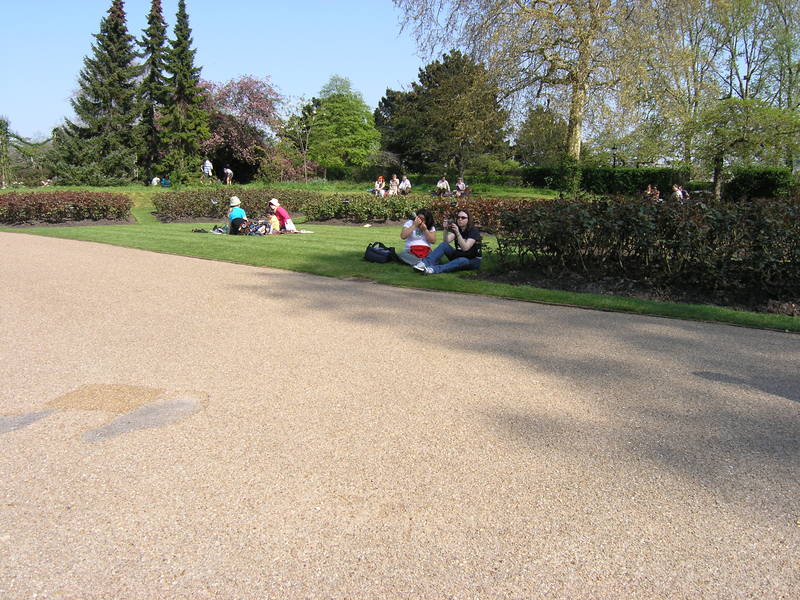 London, April 13-15th 2007: Meeting Sun Lim. Regent's Park: the ladies needed a break and I was thankful too.