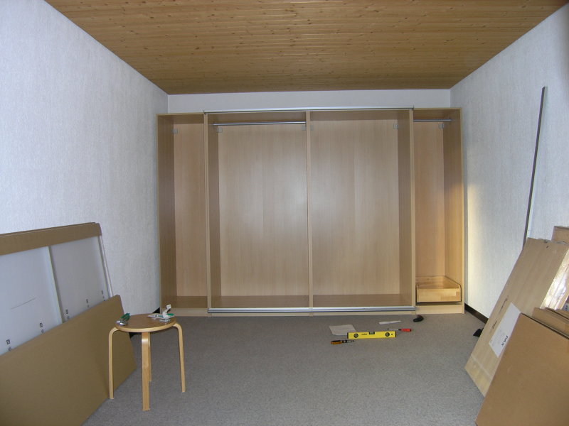 October 4th 2008: Assembling the IKEA PAX wardrobe