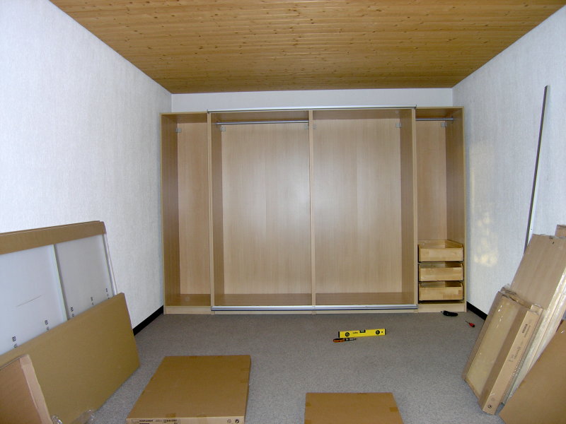 October 4th 2008: Assembling the IKEA PAX wardrobe