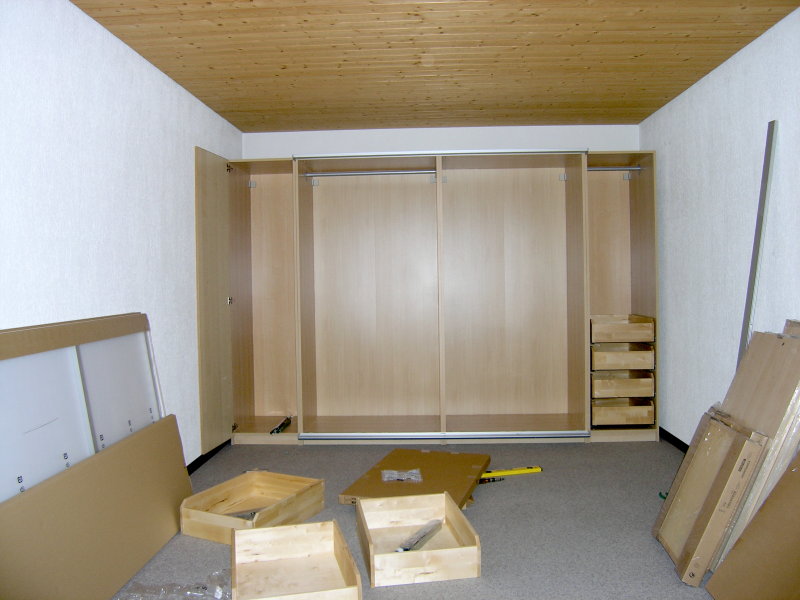 October 4th 2008: Assembling the IKEA PAX wardrobe