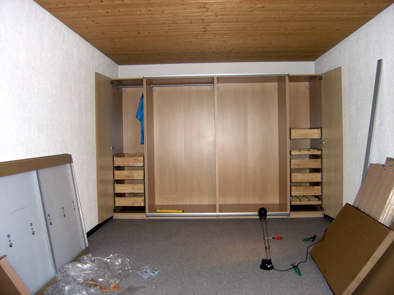 October 4th 2008: Assembling the IKEA PAX wardrobe