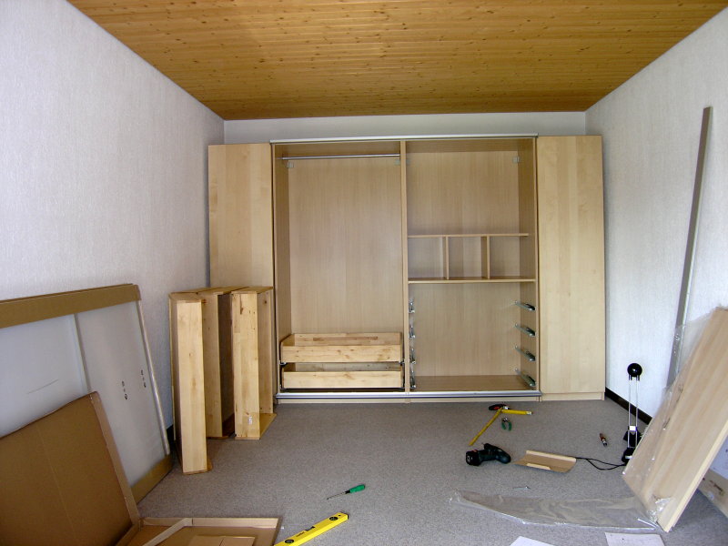 October 4th 2008: Assembling the IKEA PAX wardrobe