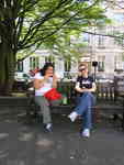 London, April 13-15th 2007: Meeting Sun Lim. We had lunch at Golden Square. That's Sun and Sarah.