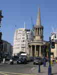 London, April 13-15th 2007: Meeting Sun Lim. The BBC building and some kind of church.